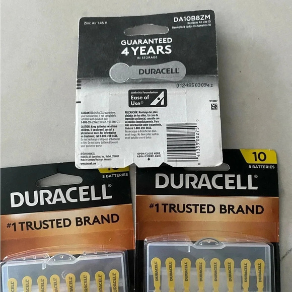 3 packages - Duracell Size 10 Hearing Aid Batteries, 8/Pack DA10B8ZM - Picture 7 of 7